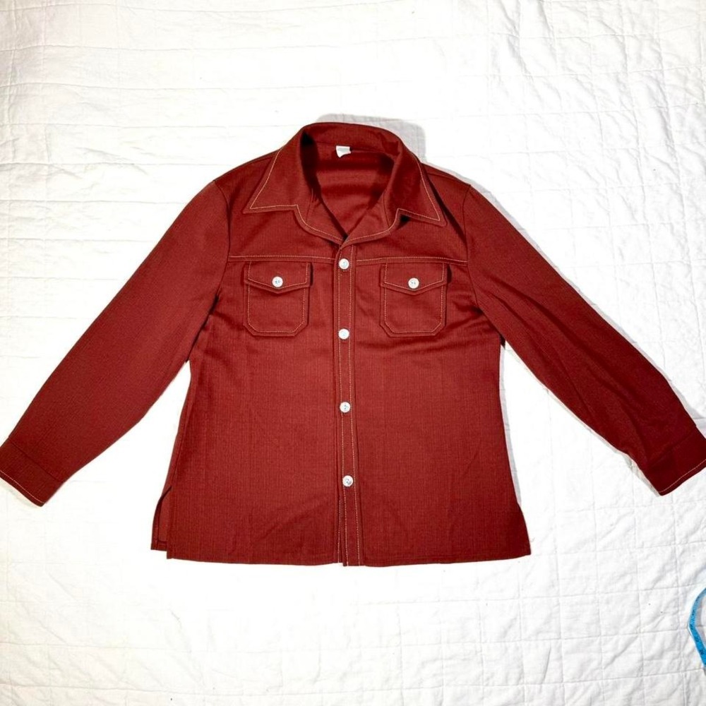 True Vintage 70s Brown Western Shirt – Size XL